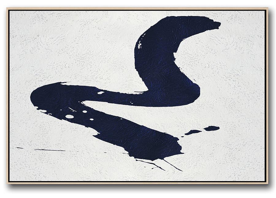 Horizontal Navy Minimalist Art #NV93C - Click Image to Close